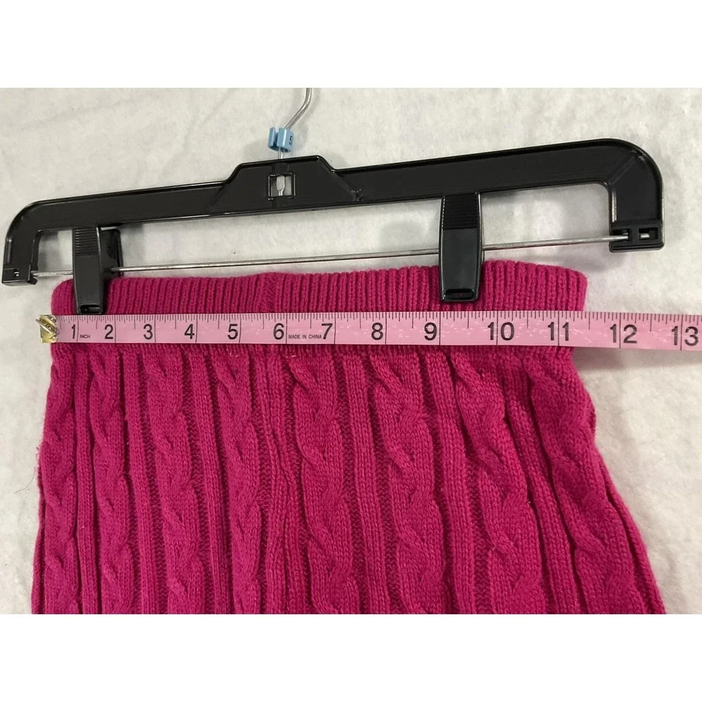 Love Sense Shorts Womens Small Pink Cable Knit Bermuda Elastic Waist Casual